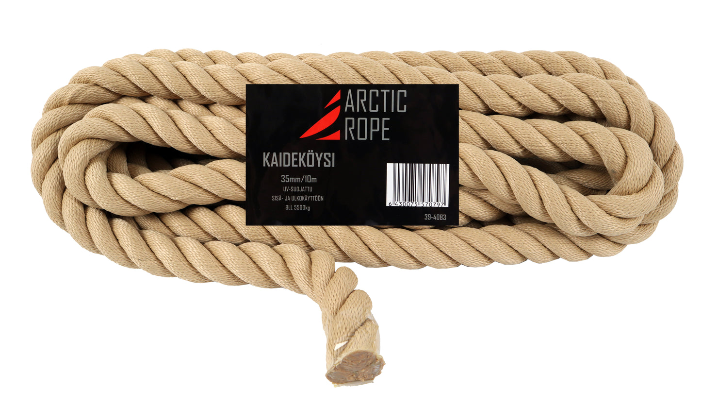 Kaideköysi PP natural 35mm/10m Arctic Rope