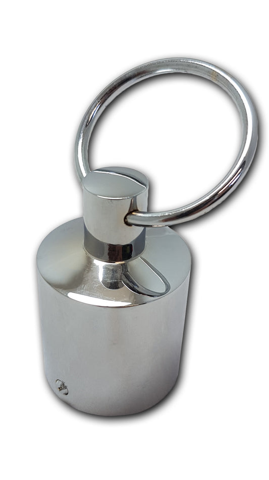 Kaideköyden pääte renkaalla 35mm kromi Arctic Marine