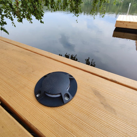 Laiturivalaisin Marina I 1.5W 24V IP67 3000K Musta alumiini FLIGHT LED